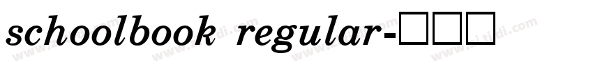 schoolbook regular字体转换